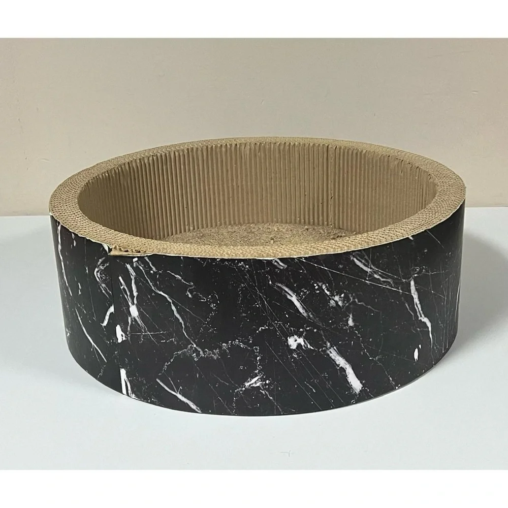 Marble Round Pet Cats Cat Scratcher Scratching Board Post Toy Furniture Bed 🖤